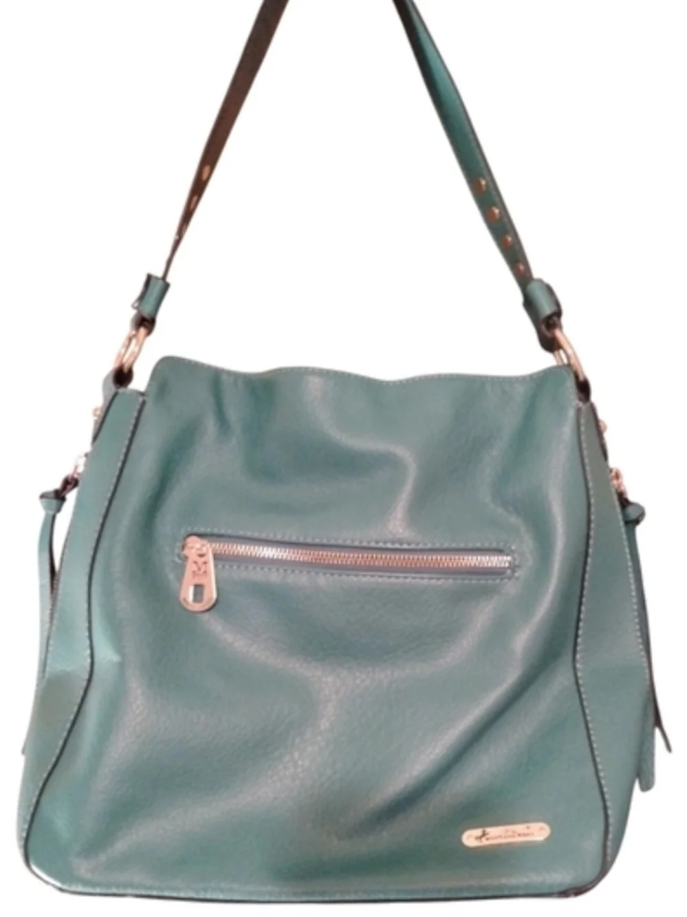 Montana West Teal Studded Shoulder Bag - Picture 3 of 15